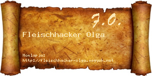 Fleischhacker Olga névjegykártya