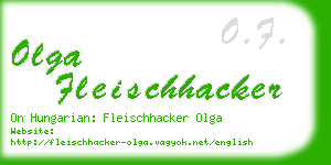olga fleischhacker business card
